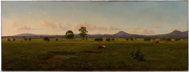 Vista dos Alpes Gippsland, do Bushy Park no rio Avon