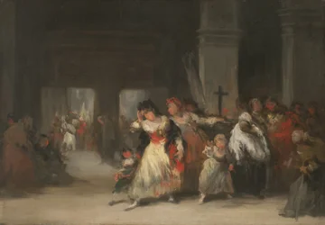 Interior da Igreja, c.1860-66 (óleo sobre folha de flandres)