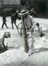 Street Paver, 1910 (impressão em gelatina prateada)