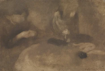 Mulheres Costurando em uma Mesa, ca. 1894-96.