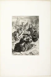 Hamlet e Laertes no túmulo de Ofélia