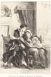 Hamlet e a Rainha Ato III, Cena IV, 1834.
