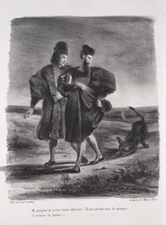 Ilustrações para Fausto: Fausto, Mefistófeles e o barbet