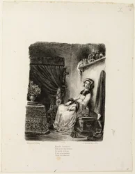 Marguerite na roda de fiar