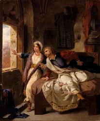 Rebecca e o Ivanhoe Ferido, 1823.