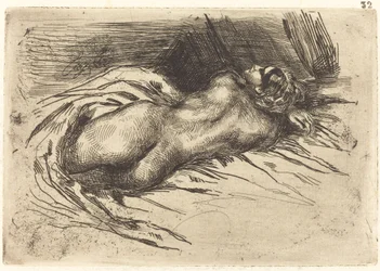 Estudo de uma mulher, visto de trás Étude de femme vue de dos, 1833.
