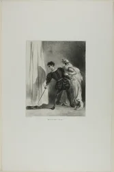 O assassinato de Polónio, prancha 9 de Hamlet