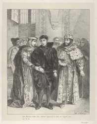 A rainha tenta consolar Hamlet, 1834., 1834.