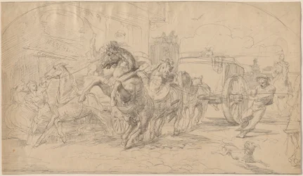 A carruagem em fuga, década de 1830.