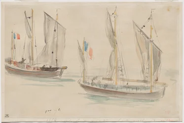 Dois Barcos no Porto de Dieppe