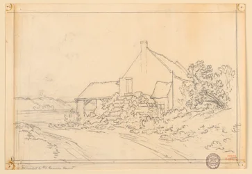 A casa de um camponês em um lago