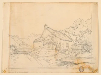 Casas camponesas em um vale