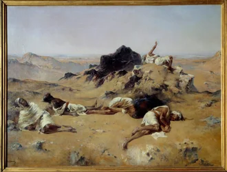  O deserto. Homens sedentos. 1869. Eugène Fromentin (1820-1876), Museu d