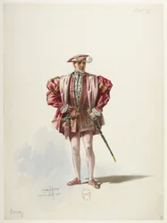 Btv1b84558104 02 - Saint-Saëns - Henrique VIII - Modelos de fatos - Lacoste - 2. o Conde de Surrey