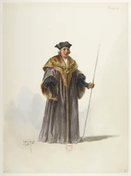 Btv1b84558104 09 - Saint-Saëns - Henrique VIII - Maquetas de fatos - Lacoste - 9th Huissier