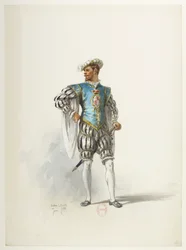 Btv1b84558104 16 - Saint-Saëns - Henrique VIII - Maquetas de trajes - Lacoste - 16º Traje