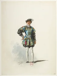 Btv1b84558104 38 - Saint-Saëns - Henrique VIII - Modelos de fatos - Lacoste - 38. Página do rei