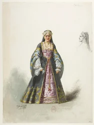 Btv1b84558104 61ª - Saint-Saëns - Henrique VIII - Maquetas de trajes - Lacoste - 61ª Catherine Catherine
