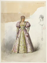 Btv1b84558104 62 - Saint-Saëns - Henrique VIII - Modelos de fatos - Lacoste - 62. Ana de Bolena com collete