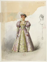 Btv1b84558104 63 - Saint-Saëns - Henrique VIII - Modelos de fatos - Lacoste - 62. Ana de Bolena sem colarinho
