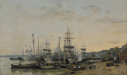 O porto de Bordéus, visto do Quai des Chartrons