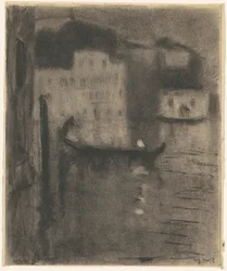Gôndola, noite em Veneza