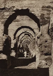 Meknes, Ruínas do "Haras" (foto a p/b)