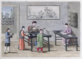 Uma escola chinesa, c.1810