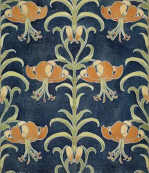 Projeto Lily para papel de parede ou têxteis, 1896