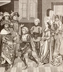 Recepção de Gautier-sans-Avoir pelo rei da Hungria, c.1880
