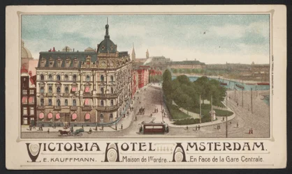 Victoria Hotel, Amesterdão (gravura a cores)