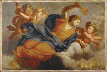 Juno lança o seu raio contra Troia (pintura sobre tela)