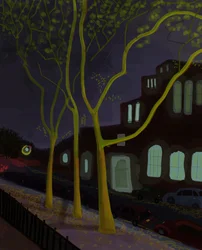 11th Street At Night, 2016 (desenhado à mão num iPad com um lápis Apple)