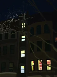 8Th Avenue At Night (arte digital)