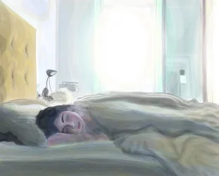Ava Sleeping , Brooklyn (arte digital)
