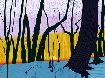 Poupança de luz do dia, manhã, Prospect Park (arte digital)