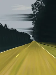 Condução até Columbia, Carolina do Sul, 2025 (arte digital)