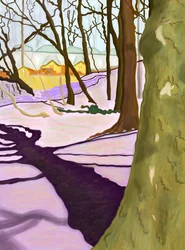 Colina com açafrão, Prospect Park (arte digital)