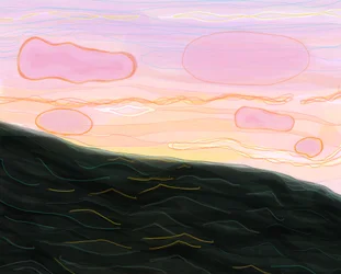Oceano ao anoitecer