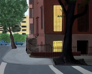 Willow e Middagh Street, 2016 (desenhado à mão num iPad com um lápis Apple)