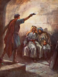Paul e Silas na Prisão (cor litho)