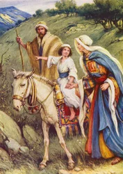 O regresso do Egito (litografia a cores)