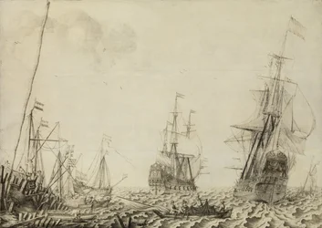 Navios perto de um porto