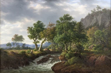 Paisagem rochosa. Djupadal em Bleking
