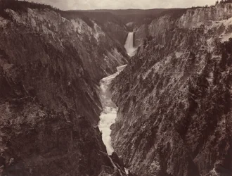 Grand Canyon do Yellowstone e Falls, c. 1884.