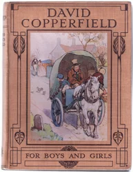 Design da capa, ilustração de David Copperfield, 1914