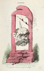 Caricatura de Otto von Bismarck (1815-98) 1870