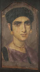 Retrato de uma jovem senhora, século II. DE ANÚNCIOS