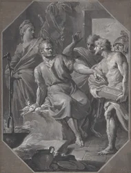 Manius Curius Dentatus recusando os presentes dos embaixadores samnitas, 1732-92