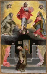 Cristo perdoando São Francisco em uma visão